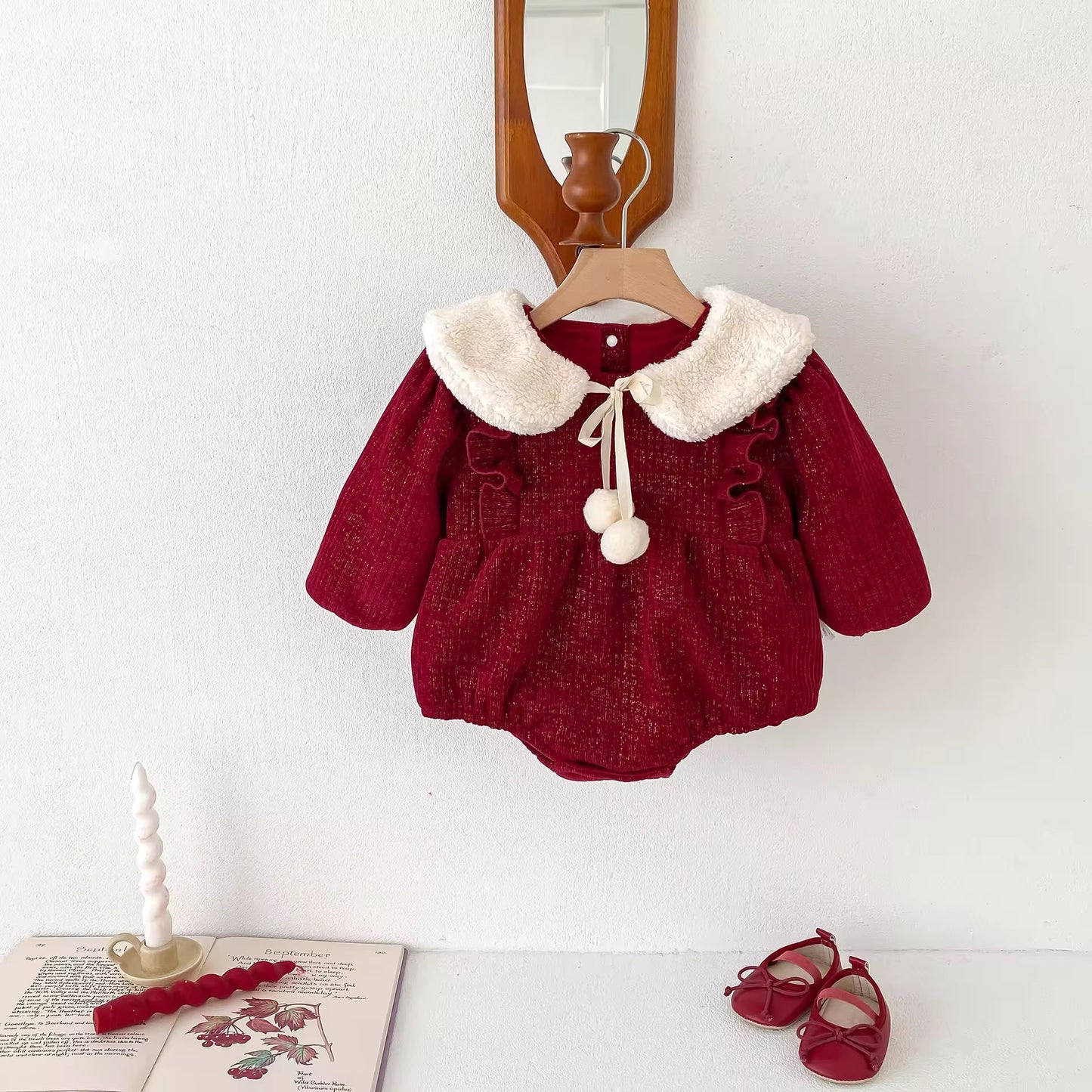 Merve red romper