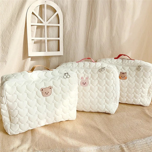 Akiko quilted bear bag