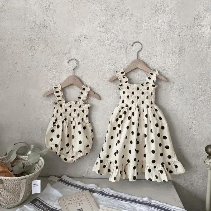 Blakley polka dress/romper